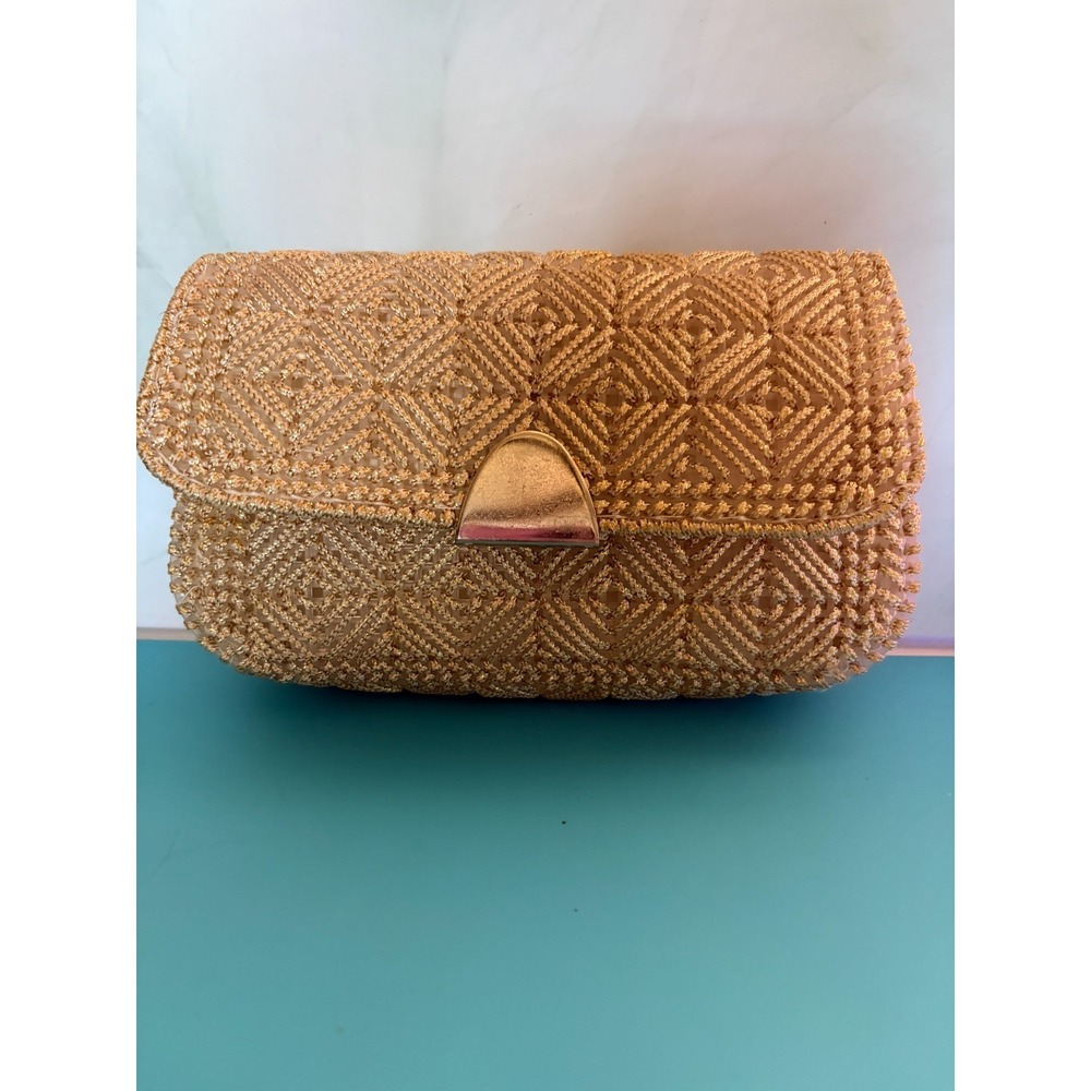 Vintage Evening Clutch - Gold Italian‎ Beading